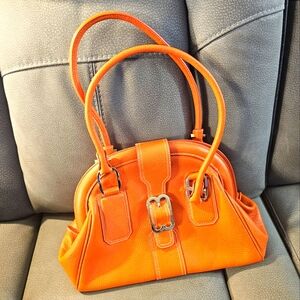 Orange Bosca Leather Shoulderbag